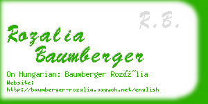 rozalia baumberger business card